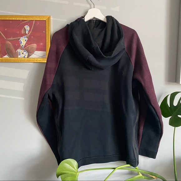 Nike Shirts | Nike Burgundy Tech Fleece Quarter Zipper Hoodie | Poshmark